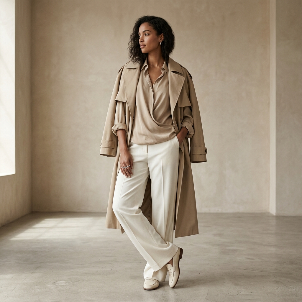 Monochromatic neutral outfit
