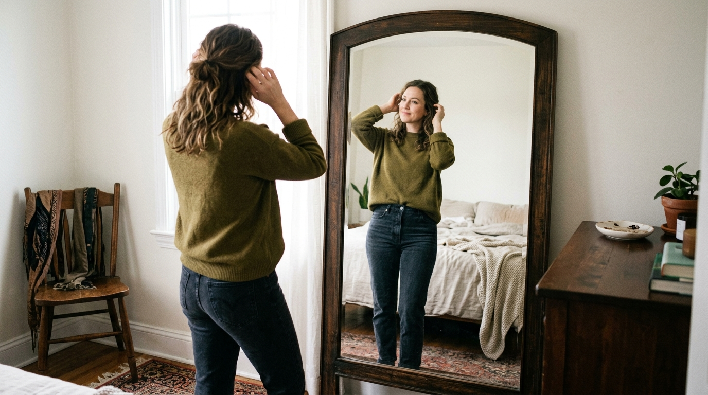 woman mirror