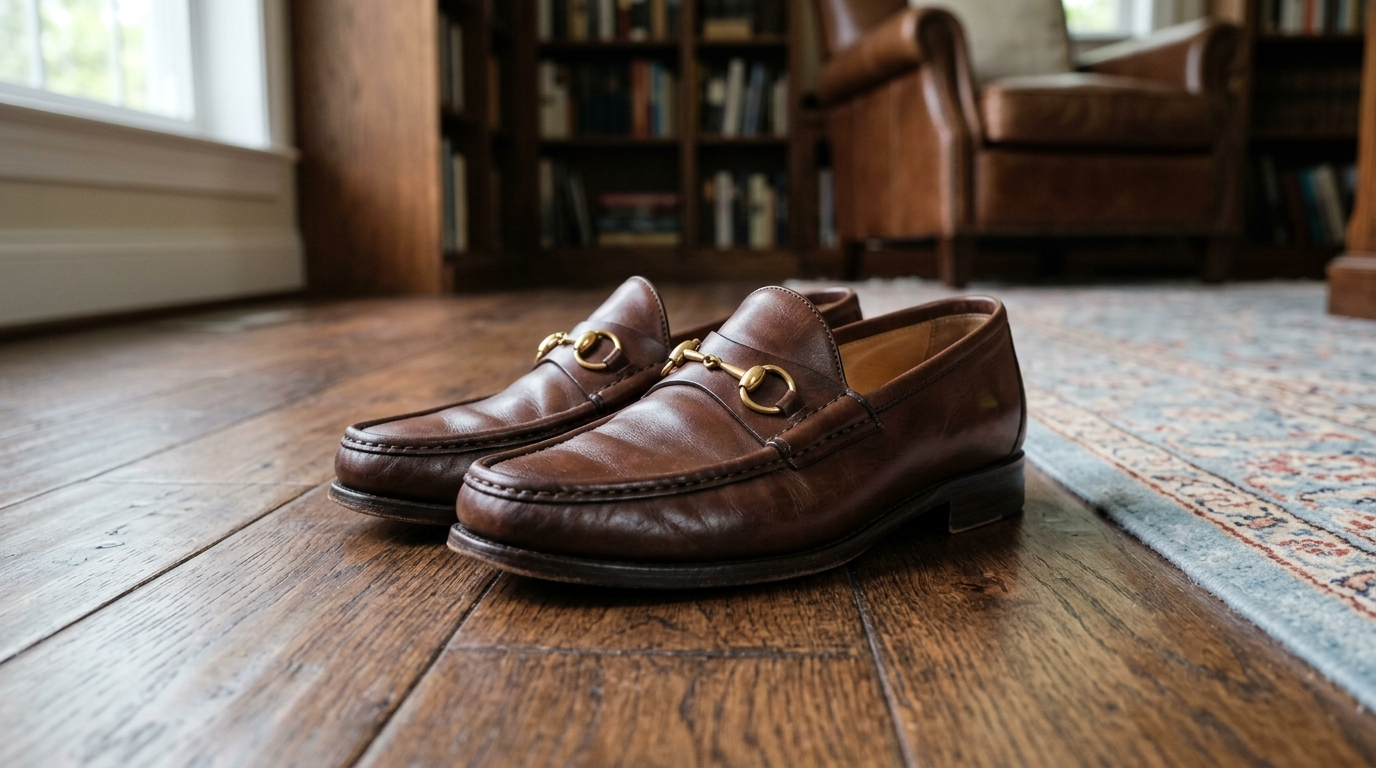leather loafers