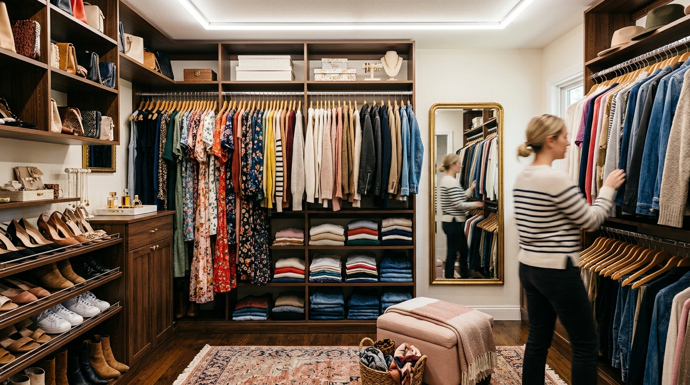 woman closet