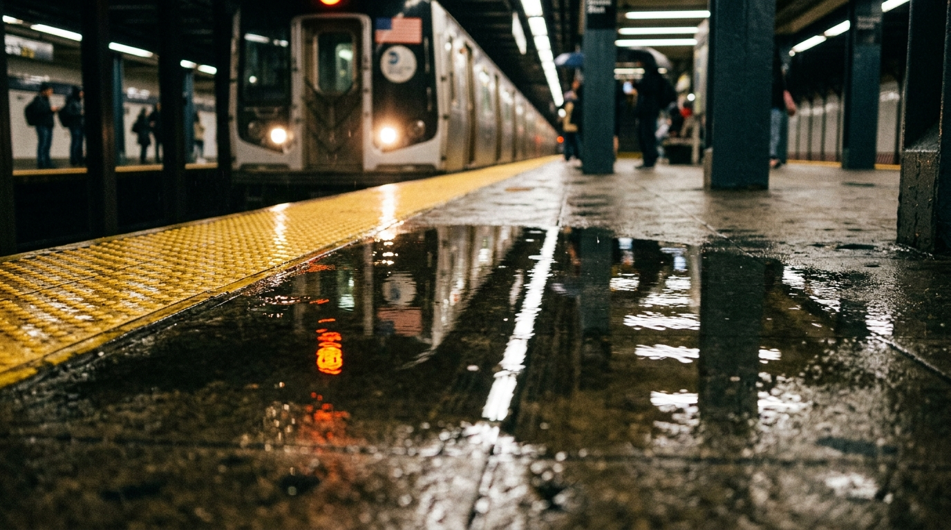 subway reflection
