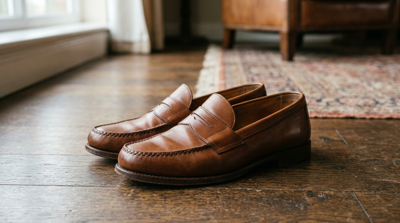 leather loafers