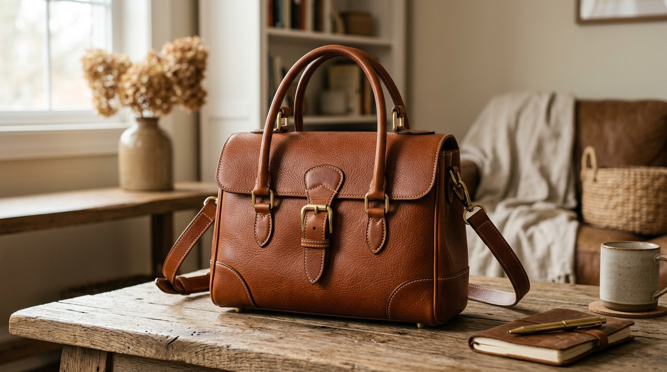 leather handbag