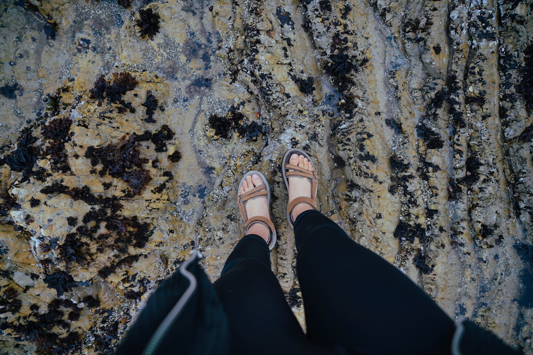 black sandals