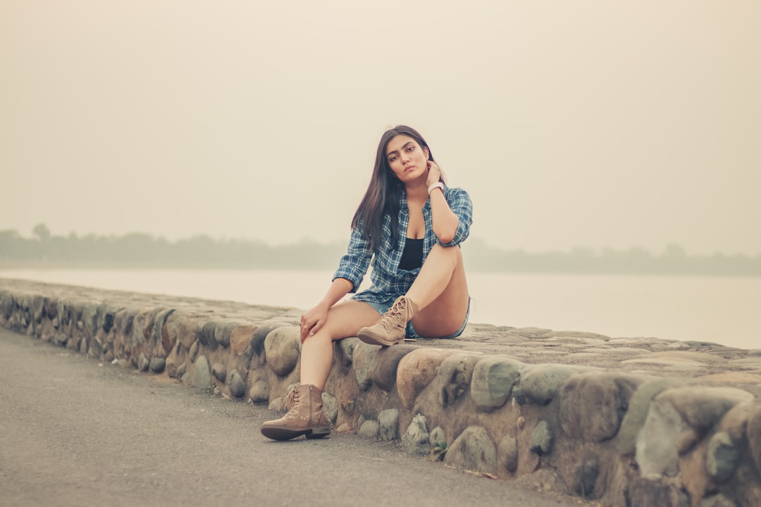 woman heels jeans