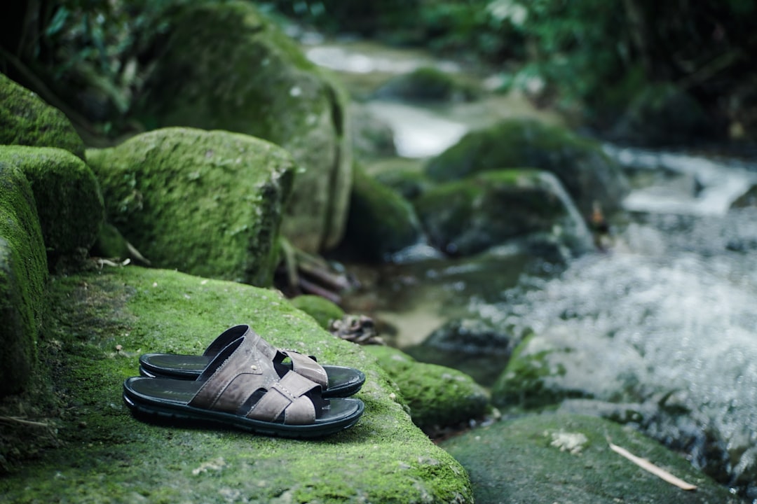 black sandals